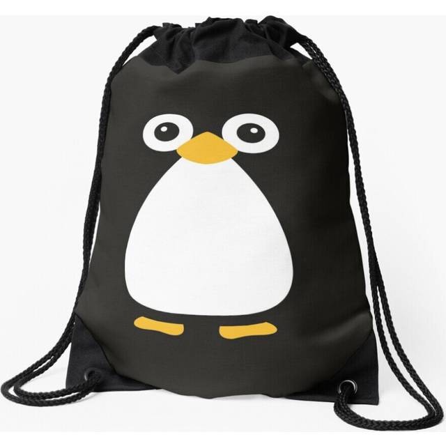 Drawstring Bag Cute Vector Penguin Sport Gym Shoe Backpack