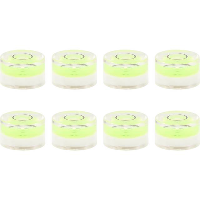 8Pcs Mini Circular Bubble Spirit Level Levels Inclinometers for Leveling Telescope, Tripod,10X6mm, Non-Adhesive