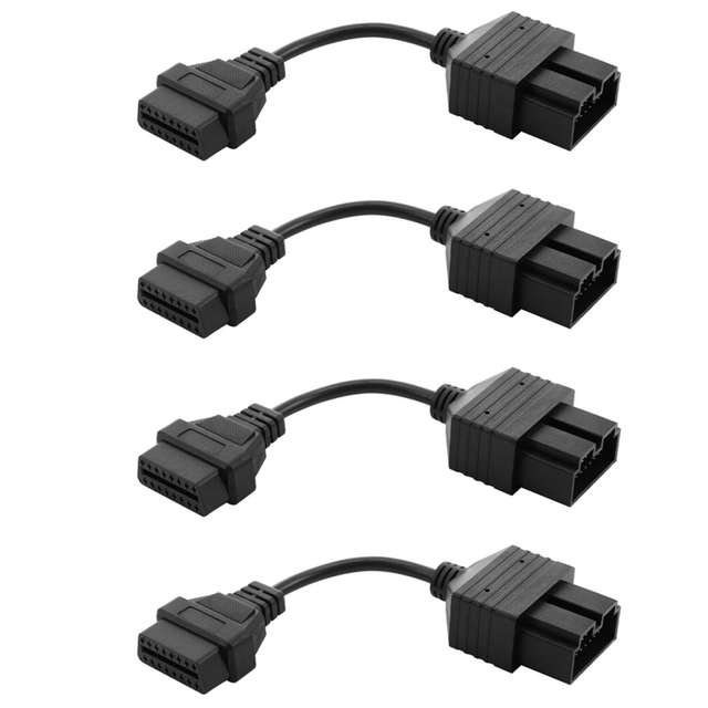 4X Cable for 20 Pin to 16 OBD2 OBD Diagnostic Tool Scanner Code Reader Adapter Car Connector