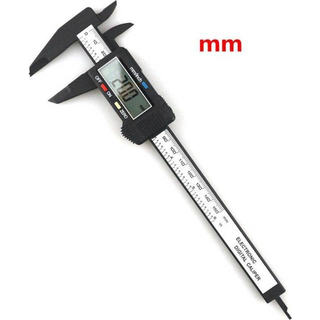 150mm 6inch Lcd Digital Electronic Carbon Fiber Vernier Caliper Gauge Micrometer 0.1mm / 0.01 Inch