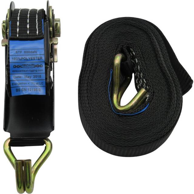 (Pack of 1) Tie Down Ratchet Straps 0.8T 5M x 25MM Black