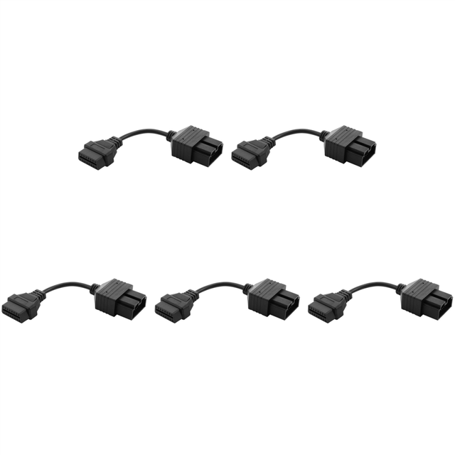 5X Cable for 20 Pin to 16 OBD2 OBD Diagnostic Tool Scanner Code Reader Adapter Car Connector