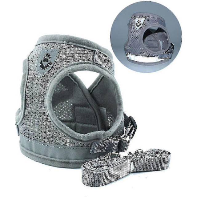 (L, Gray) Cat Harness, Cat Harness Escape Proof