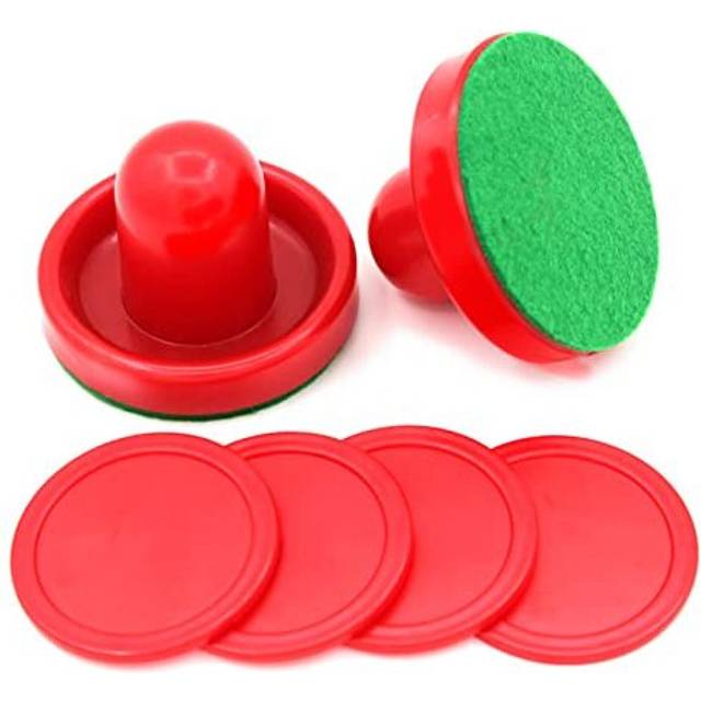 Air Hockey Pushers Plastic Lightweight Air Hockey Goalies Ice Pushers Pucks Tables Game Handles Ball Mallet Goalies Set M 76mm