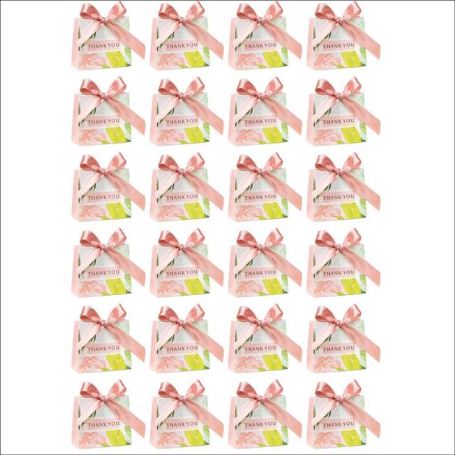 24Pack Small Thank You Gift Bag Party Favor Bags Treat Boxes,C