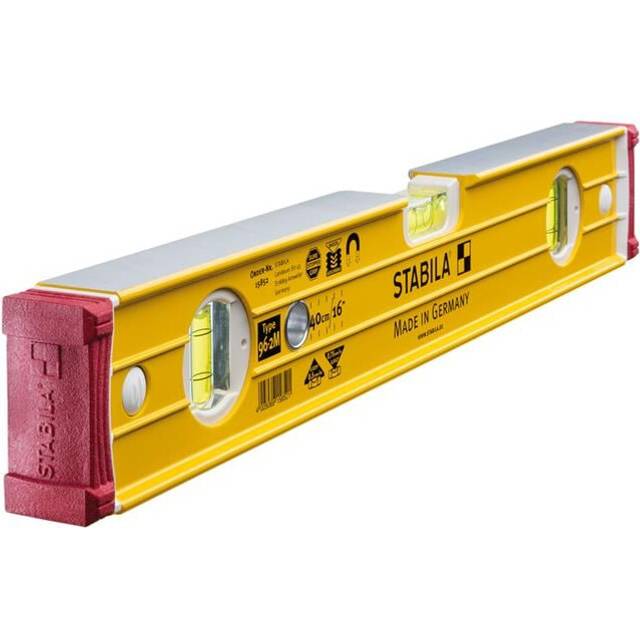 Stabila  1.2 in. Aluminum Magnetic Type 96M Box Beam Level 3 Vial