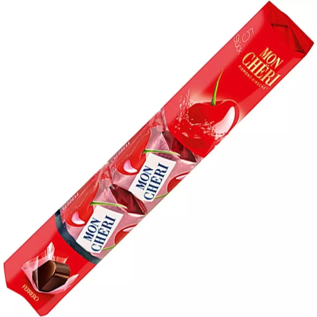 Ferrero Mon Cheri Bar - 5 Single Cherry - 52.5g Cherry Liqueur