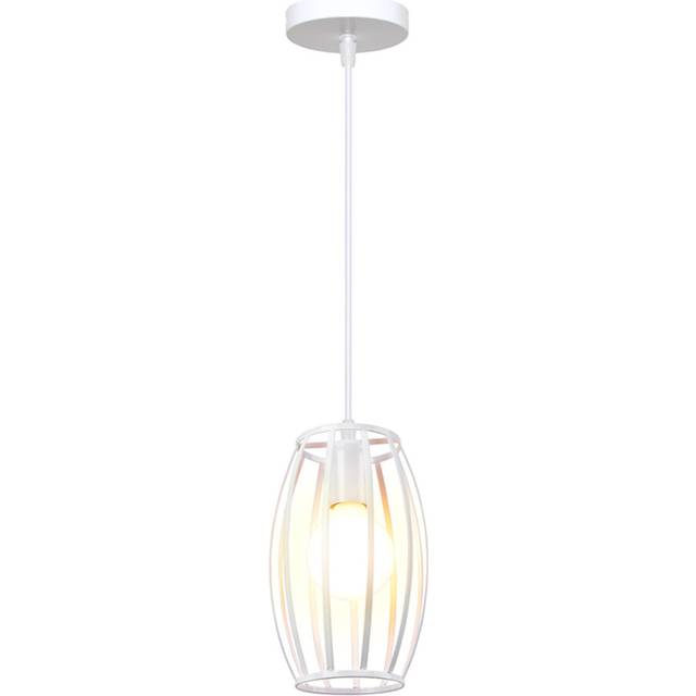 Retro Industrial Pendant Lights Vintage Chandelier Metal Hanging Lamp For Bedroom,Living Room,Dining Room,Kitchen White