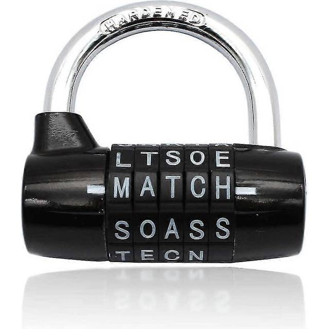 (As show, One size) combination padlock, code padlock combination padlock waterproof and rustproof lock(5 letter padlock)