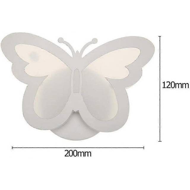 (As show, One size) Led Wall Sconce Acrylic Lamp Butterfly Shape Design Indoor Light Fixture Lamps11w - White