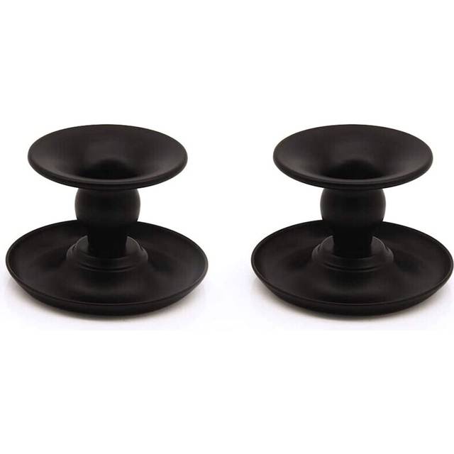 CNNOTEPAD Black Taper Candle Holders,Pillar Candlestick Holder Centerpieces