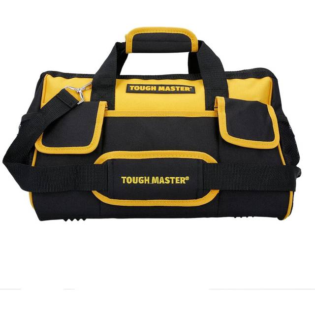"Tool Bag 16"" Inch Heavy Duty Large Nylon Smart Tool Storage Bag Organiser 8 Outer & 19 Inner Side Pockets with Removeable"