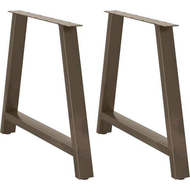 vidaXL Matbordsben A-formade 2 st 90x(72-73) cm stål