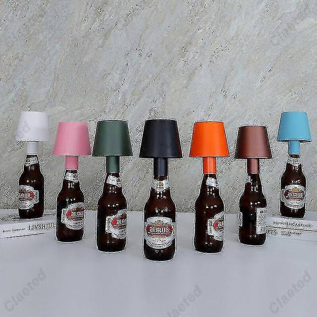 (White, One size) Led Wine Bottle Lamp Head Table Lamp Removable And Removable Portable Charging Decoration For Bar Cafe Atmosphere Night Light [reduc