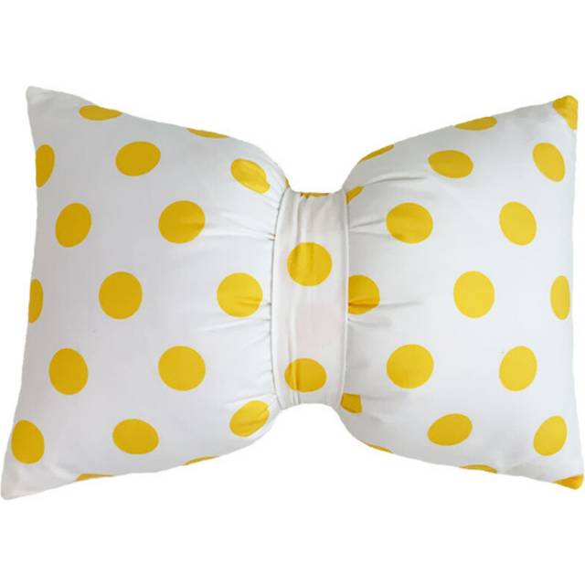 (H) Polka Dot Throw Pillow Covers, Soft Stripe Bow Velvet Pillow Cases, Decorative Cushion Cover for Sofa Bedroom Home Decor
