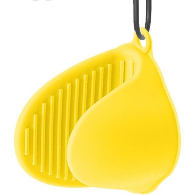 (Yellow) Anti-scalding Gloves Kitchen Insulated Oven Hand Clip Thickened Food-grade Silicone Thickened Anti-scald Gloves Kitchen Gadgets