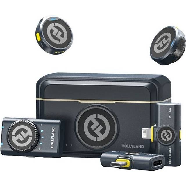 Hollyland LARK M2 Wireless Lavalier Microphone (2TX+3RX) Compatible with Camera, iPhone, Android, 1000ft LOS Range