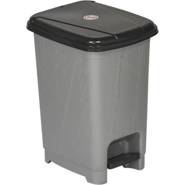 (Grey) 8L Mini Pedal Bin Kitchen Bathroom Toilet Recycle Waste Garbage Storage Dustbin