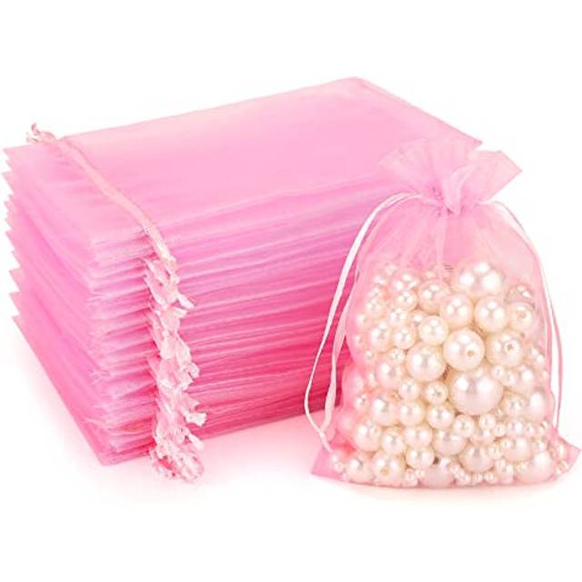 G2PLUS 100PCS Organza Gift Bags Jewelry Pouches Wedding Favor Drawstring Bag 10 CM * 15CM Perfect for Wedding, Christmas, Birthday, Anniversary