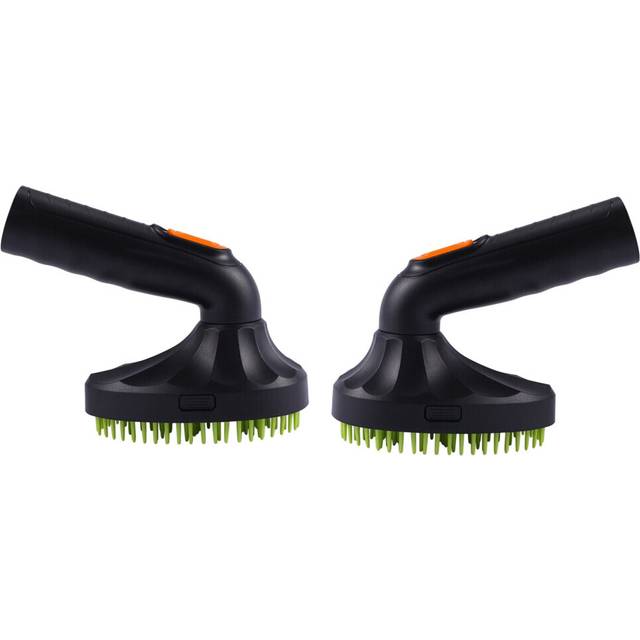 2X Pet Grooming Brush Loose Puppy Hair Dog Fur Vacuum Cleaner Nozzle Cleaning Black + Green