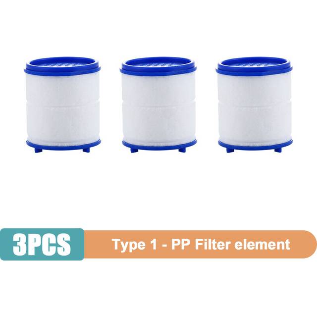 (3 Type1-Replace chip) 360 Rotation Faucet Water Filter Remove Chlorine Heavy Metals Filtered