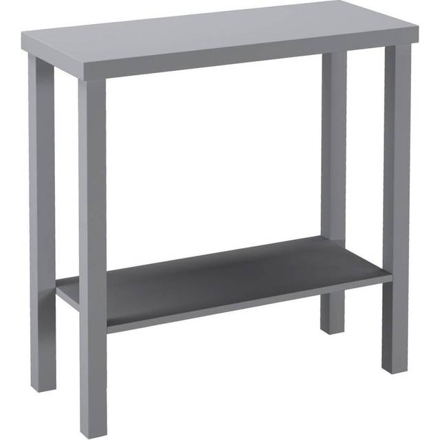 (Grey) 2-Tier Wooden Narrow Console Side Table Entryway Hallway Furniture Home Office