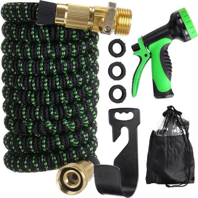 (100FT) Expandable Garden EU/US Hose Durable Flexible Lightweight Water Hose Spray