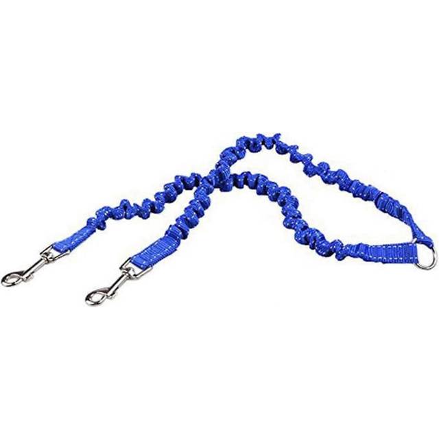 (Colour, One size) MEKEET Bungee Double Dog Lead No Tangle Two 2 Dog Leash Coupler  For Walking Puppy  Small  Medium  Large dog  Adjustable 196 to 314