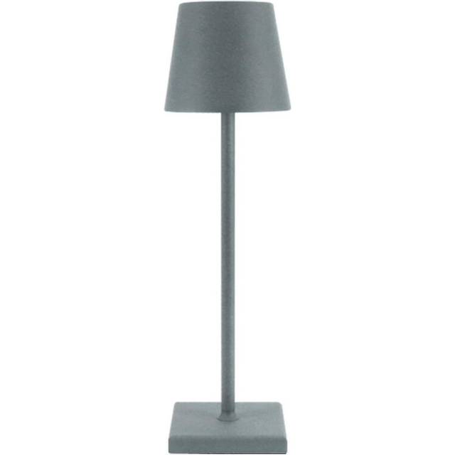 (Gray) Dimmable Cordless Table Lamp 3-way Aluminum Cordless Lamp For Reading