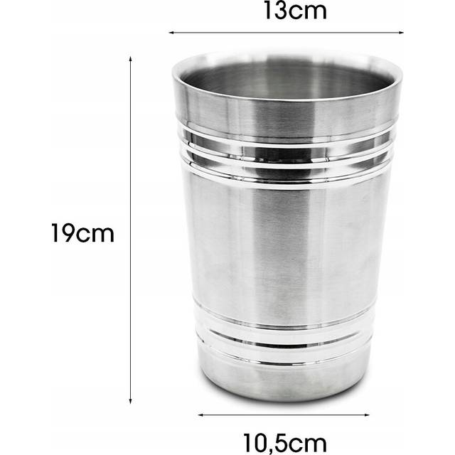 (Ice Bucket for Cooling Bottles) Round Ice Bucket Stainless Steel Lidded with Tongs