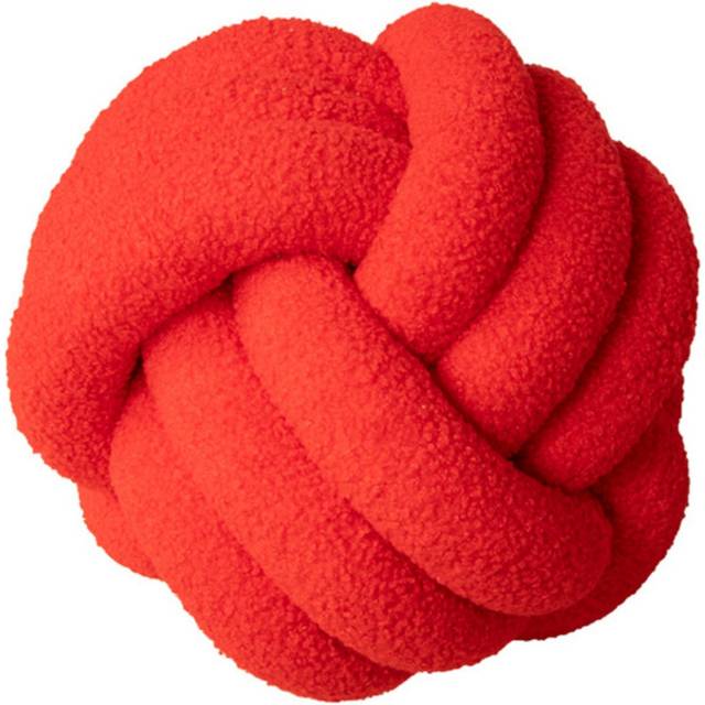(Red) Knot Pillow Ball Round Throw Pillows Home Decor Cushion Decorative Aesthetic Throw Pillows