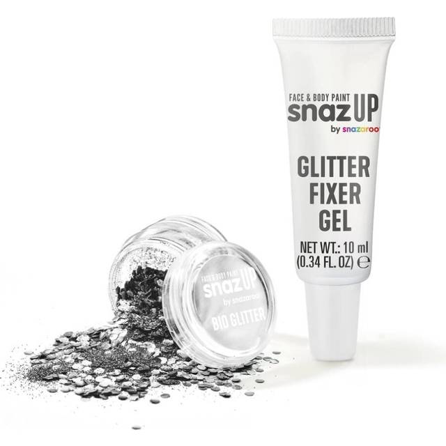 Bio Glitter Kit, Face and Body Paint, Biodegradable Gliter, Silver Colour 5g + Fixer