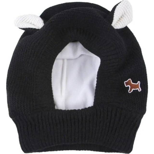 Quiet Dog Ear Muffs Noise Protection Pet Ears Covers Knitted Hat Anxiety Relief Winter Warm Earmuffs For Medium Large Dogs New black
