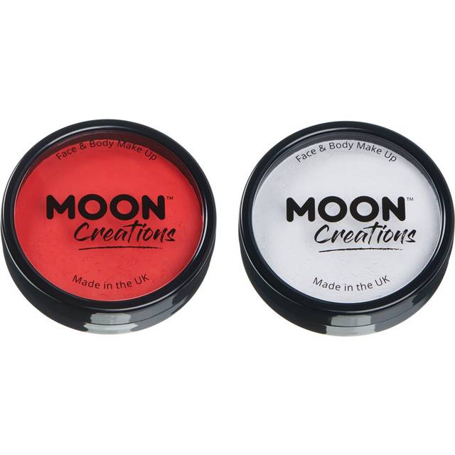 Pro Face & Body Makeup | England Flag Red & White Set Euro 2024 | 36g | Professional Colour Paint Cake Pots Face Painting | Face Paint For Kids Adults