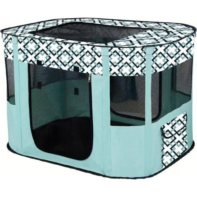 (green, XXL) Foldable Cat Delivery Room Enclosure-polyester Fiber Pet Tent For Cats With Carrying Bag-spacious And Comfortable Cage Fence For Nursing