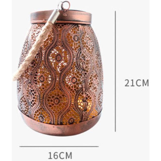 (Copper) Outdoor Solar Light Garden Decoration Lamp Landscape Lamp Waterproof Lantern Hanging Lamp