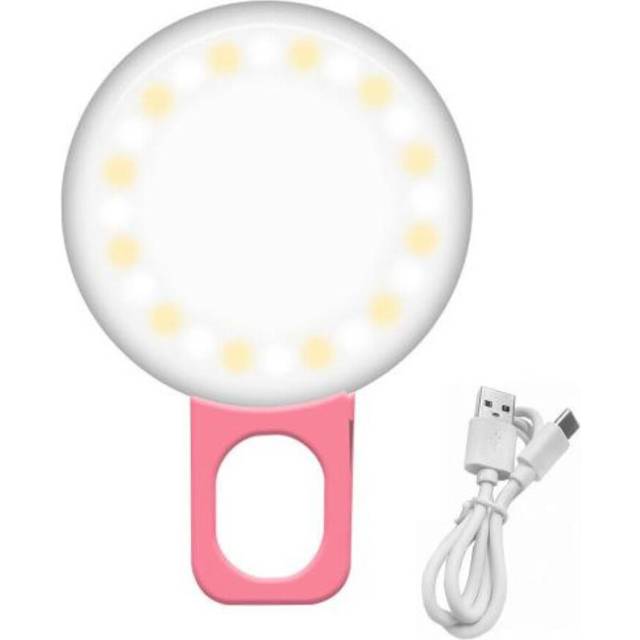Portable LED Selfie Flash Fill Light 3 Adjustable Mode 20 Beads Easy Clip-On Brighten Live Beauty Fill Light