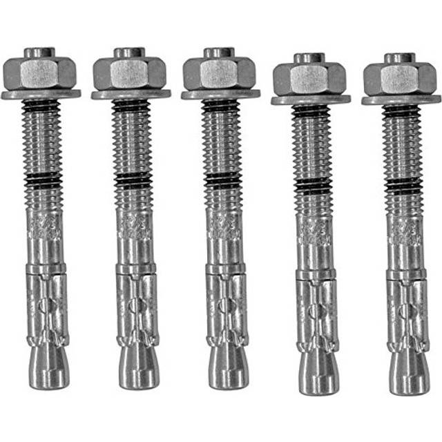 K-ZYTB16220B5 M16 x 220 mm Through Bolts - Zinc Plated (Pack of 5)