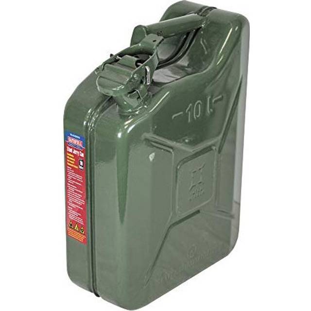 Faithfull FAIAUJERRY10 10 Litre Metal Jerry Can UN App, GS TUV Certified - Green