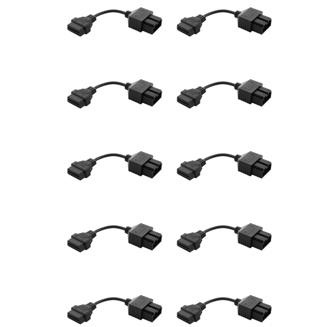 10X Cable for 20 Pin to 16 OBD2 OBD Diagnostic Tool Scanner Code Reader Adapter Car Connector