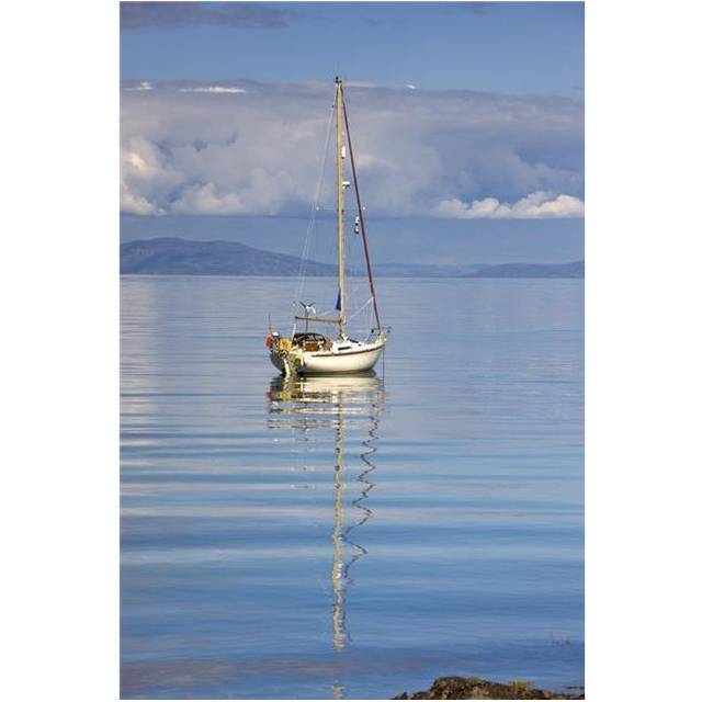 Isle of Colonsay Scotland - Sailboat On The Ocean Poster Print, Large - 24 x 36