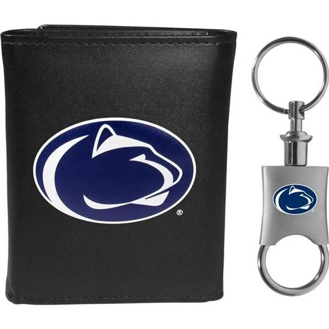 Siskiyou CLTR27KPV Male NCAA Penn State Nittany Lions Leather Tri-fold Wallet & Valet Key Chain