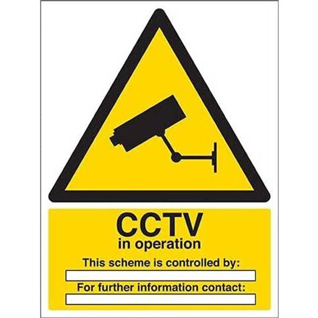VSafety Cctv In Operation For The Purpose Sign - Portrait - 150mm x 200mm - Self Adhesive Vinyl