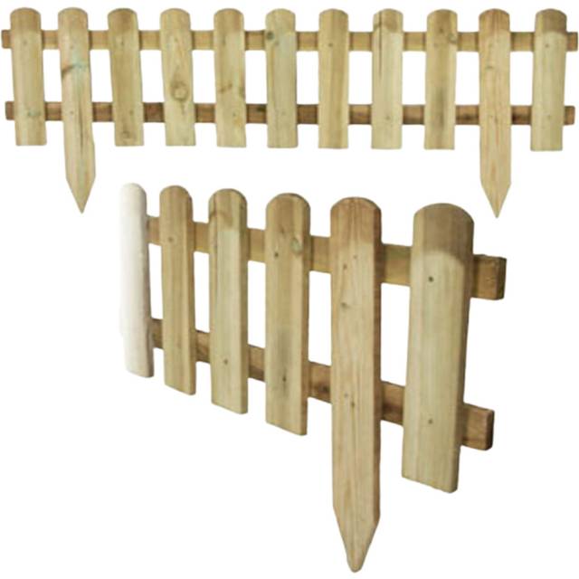 Wooden Picket Fence Garden Edging Border, Freestanding Fence Panel