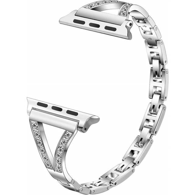 (SilverG, 38mm  G) Women Diamond Bracelet for Apple Watch Band Series 8 7 6 SE 5 4 3 Adju