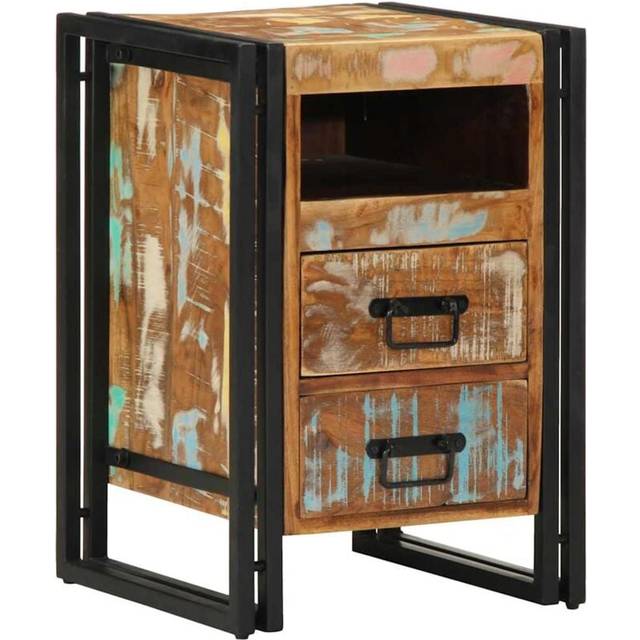 vidaXL Bedside Cabinet 40x40x59 cm Solid Wood Reclaimed - Brown