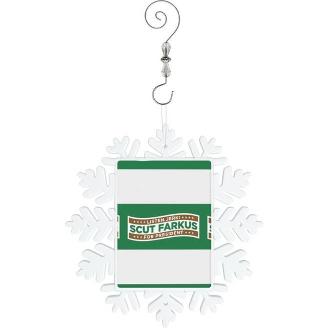 (Scut Farkus For President A Christmas Story=6678) Christmas Ornament Snowflake Tree Decoration Car Hanging Charm Gift with Hook Keepsake for Friends