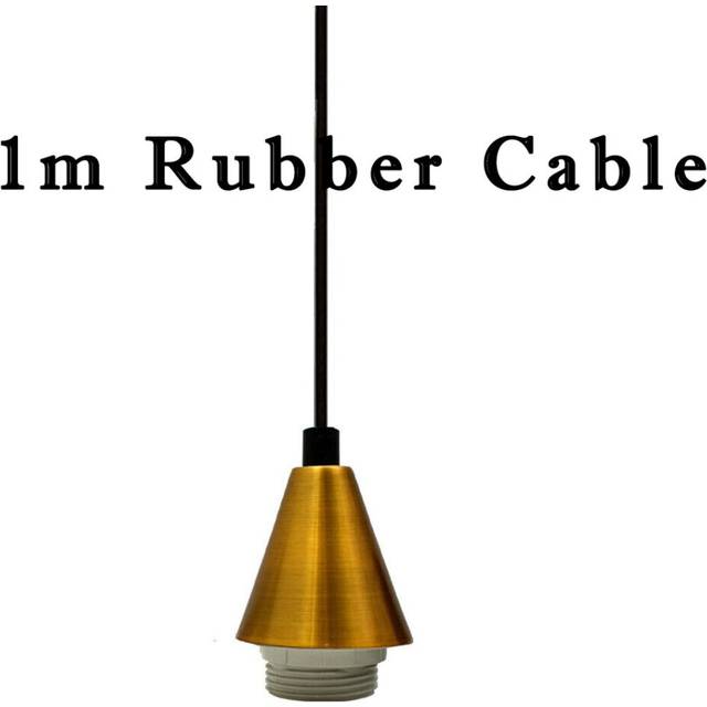 Light Pendant Fitting Ceiling Rose E27 Suspension Yellow Brass Set~2376