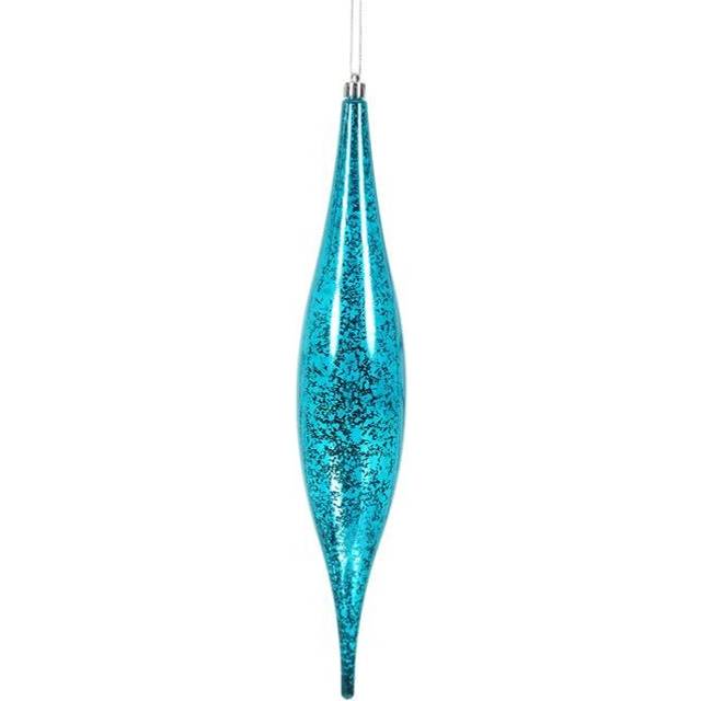 13 in. Turquoise Mercury Rain Drop Ornament - 2 per Bag