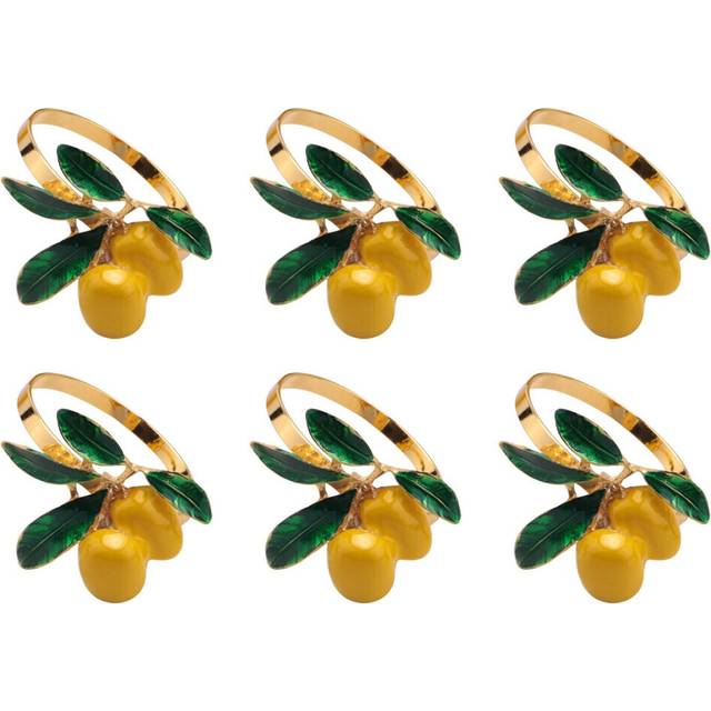 6 PCS Lemon Napkin Ring Napkin Ring Table Decoration Gold
